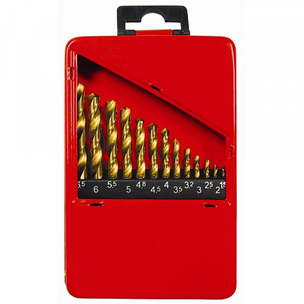 Фото Набор сверл по металлу 13шт 1,5-6,5мм hss нитридтитан. matrix 72386
