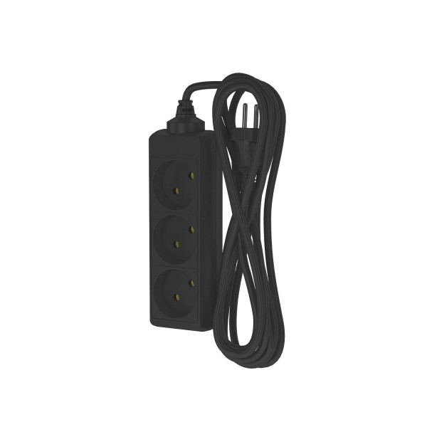 Фото Удлинитель сетевой фотон 10-53, 5м, 3 розетки, 10а, черный