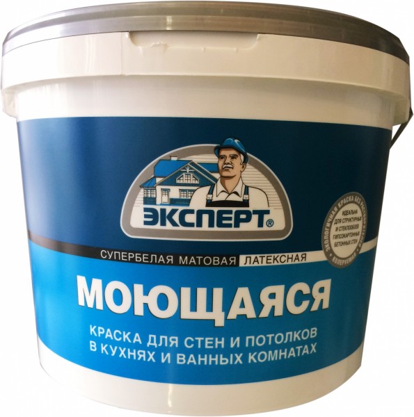 Фото Краска эксперт моющаяся супербелая 14кг