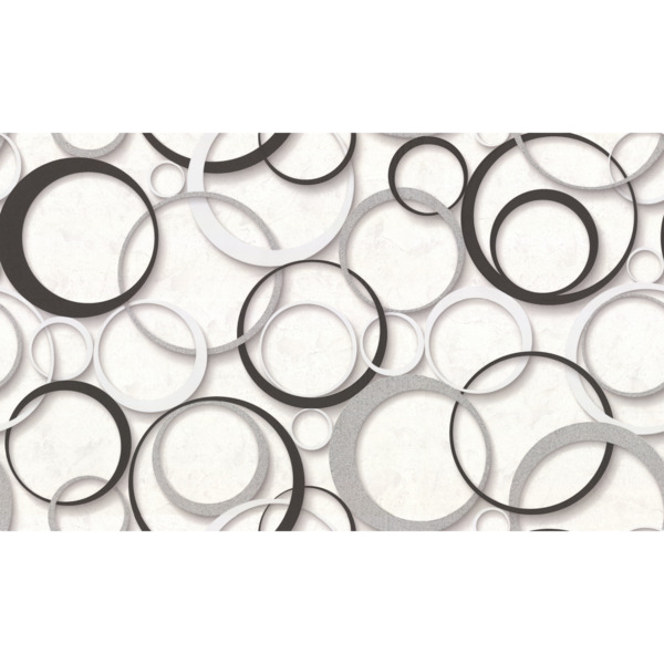 Фото Обои 10514-01 овк дизайн кольца флизелин 1.06x10,05м геометрия серый
