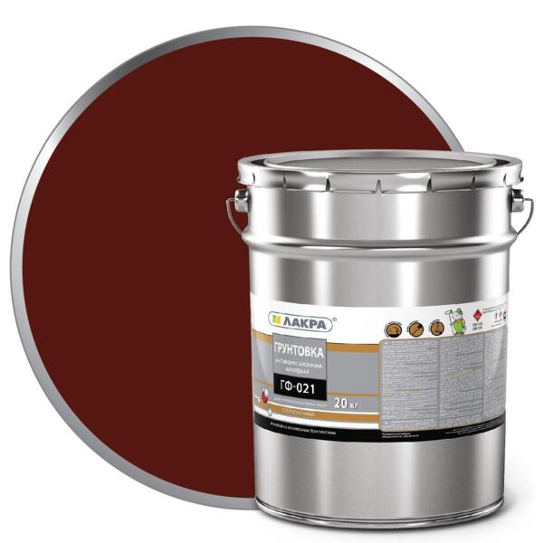 Фото Грунтовка гф-021 20кг красно-коричневая л-с