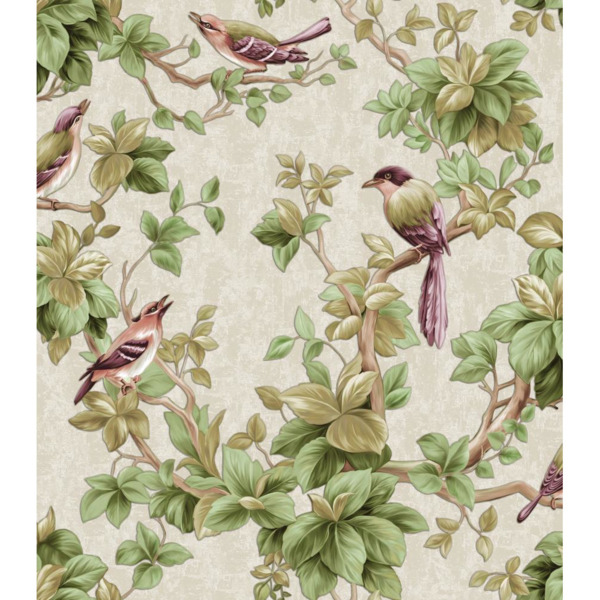 Фото Обои д712-02 соф свирель-02 бумага 0.53x10,05м флористика бежевый