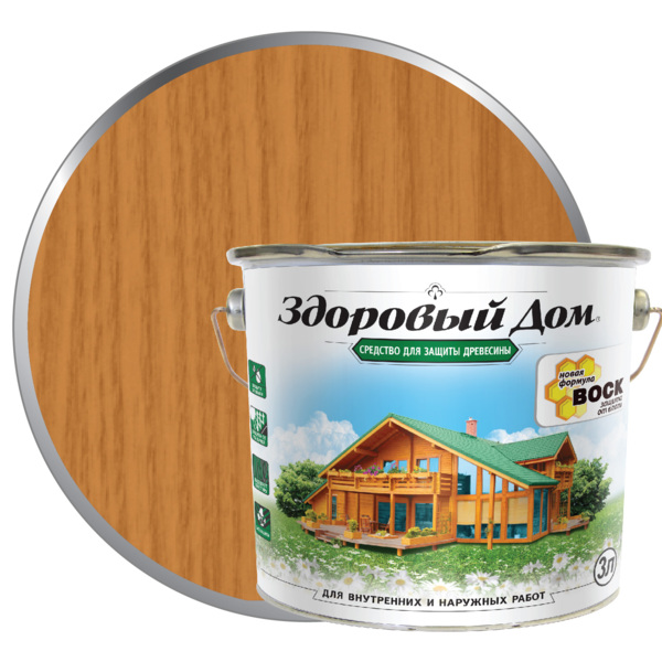 Фото Деревозащитное средство здоровый дом 3,0л орегон