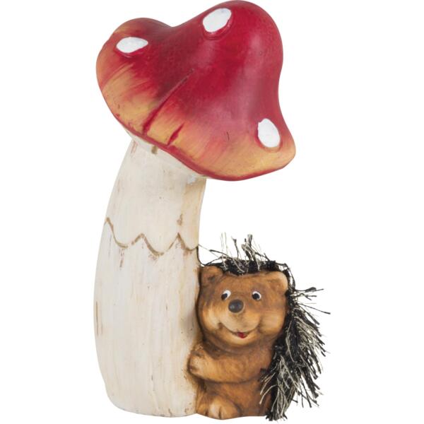 Фото Фигурка садовая грибник ky15317 полистоун, 8,7*8,4*16,8см 69272