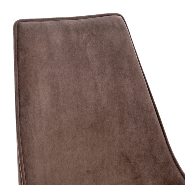Фото Стул leset эби, каркас белый, велюр vendetta 7 коричневый