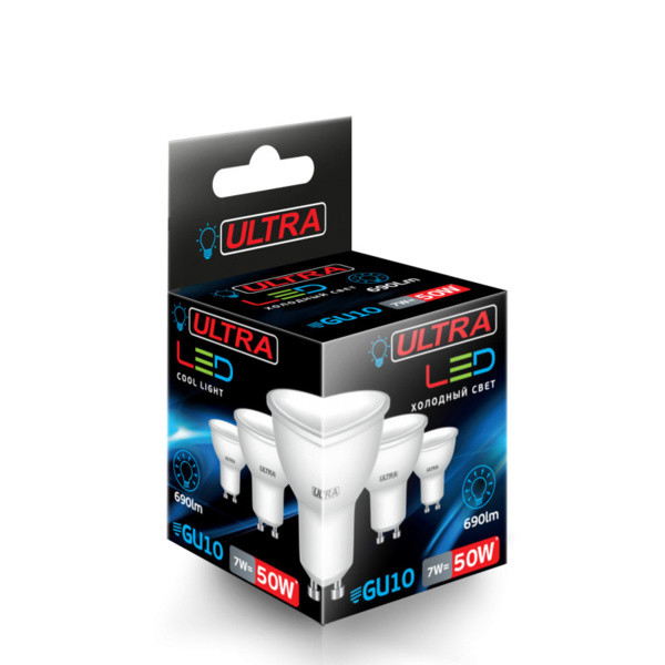 Фото Лампа светодиодная ultra gu10 груша 5вт 4000к 5055268047712