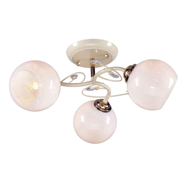 Фото Люстра потолочная россвет рс20877 yg+fg/3c е27 3x60вт ip20