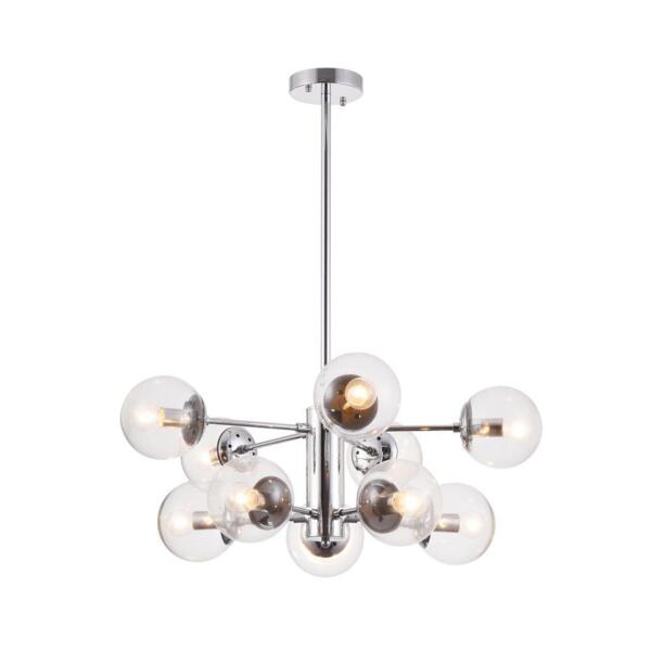 Фото Светильник подвесной freya richard fr5596pl-10ch е14 10x60вт ip 20 хром