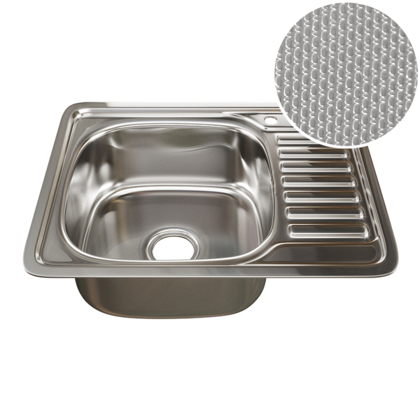 Фото Мойка кухонная нержавеющая сталь mixline 48х58 532308