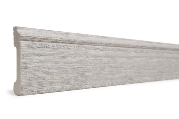 Фото Плинтус дюрополимер 80 мм дуб беленый структурный decor-dizayn 005