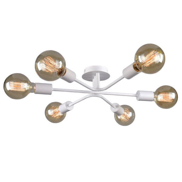 Фото Люстра потолочная россвет рс21085 wt/6c е27 6x60вт ip 20