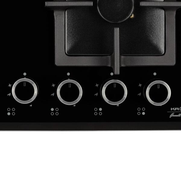 поверхность варочная газовая calore 60 bl krona независимая 00026315