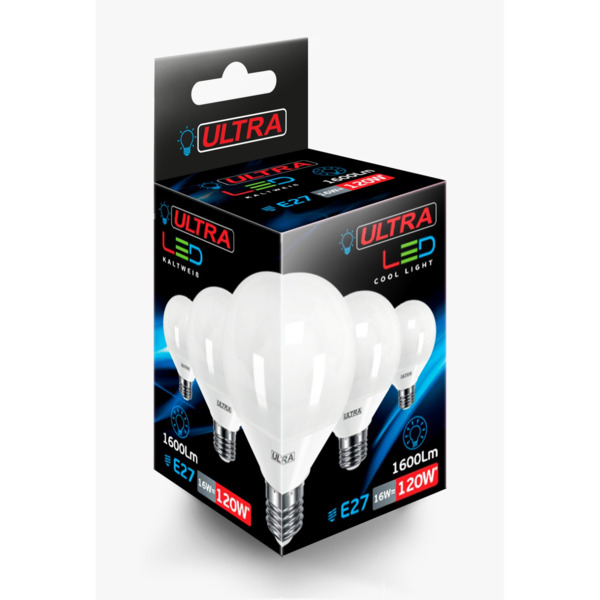 Фото Лампа светодиодная ultra е27 шар 16вт 4000к 5055268048078