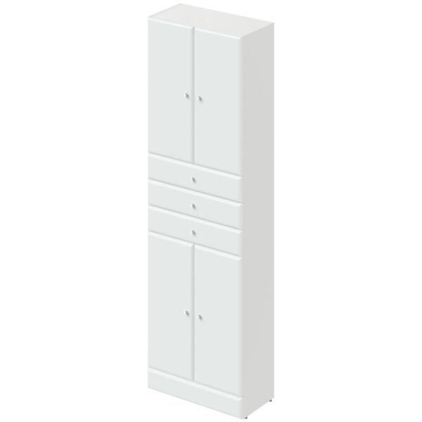 Фото Пенал напольный итана classic 60 600х303х1940 (белый глянец)