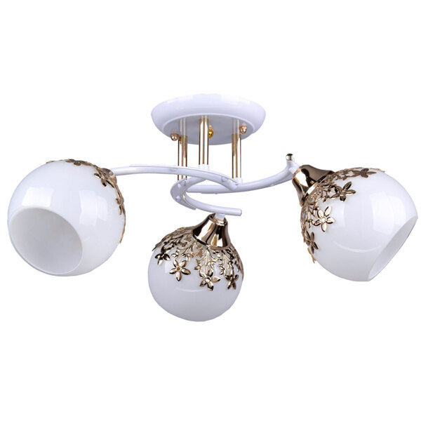 Фото Люстра потолочная россвет рс20594 wt+fg/3c е27 3x60вт ip20