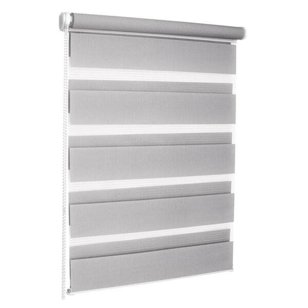 Фото Штора рулонная мини день-ночь 90х170см серый 400507090