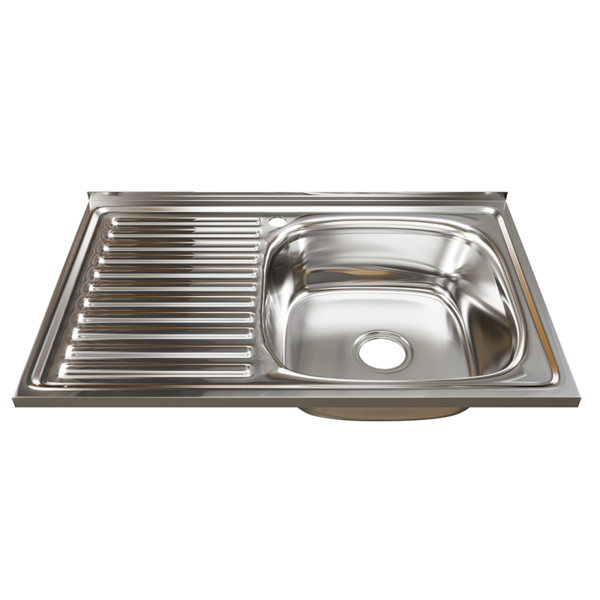 Фото Мойка кухонная нержавеющая сталь mixline 50х80 528178