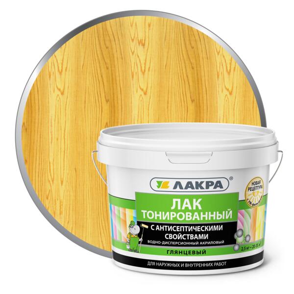 Фото Лак в/д тонированный сосна 2,5кг