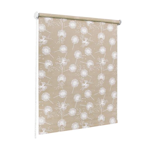 Фото Штора рулонная эскар одуванчик однотонная 83*170см бежевый 379231083170