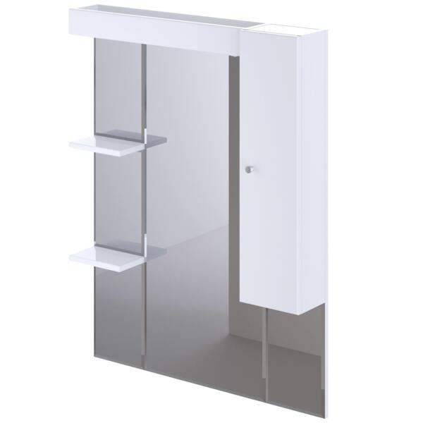 Фото Шкаф-зеркало итана classic  85  850х155х1100 правое (белый глянец)