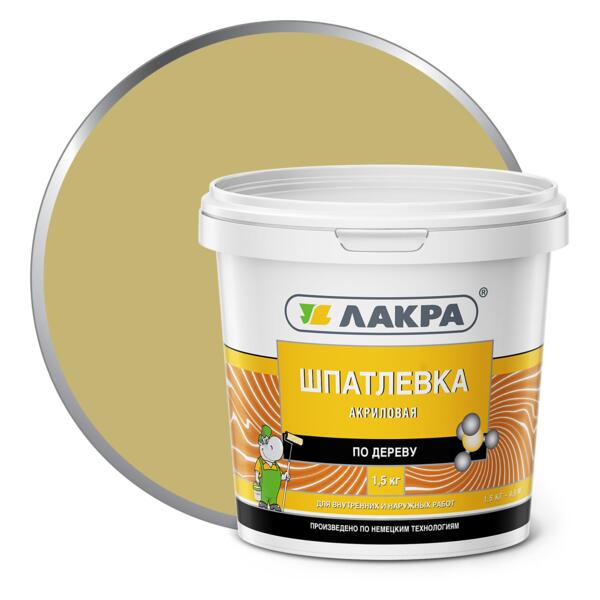 Фото Шпатлевка по дереву лакра 1,5кг дуб