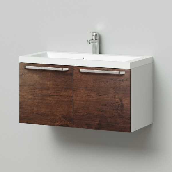 Фото Тумба с раковиной подвесная итана nature 80 792х378х437 (акация)