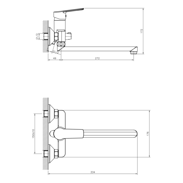 Фото Смеситель для ванны decoroom dr22 dr22043