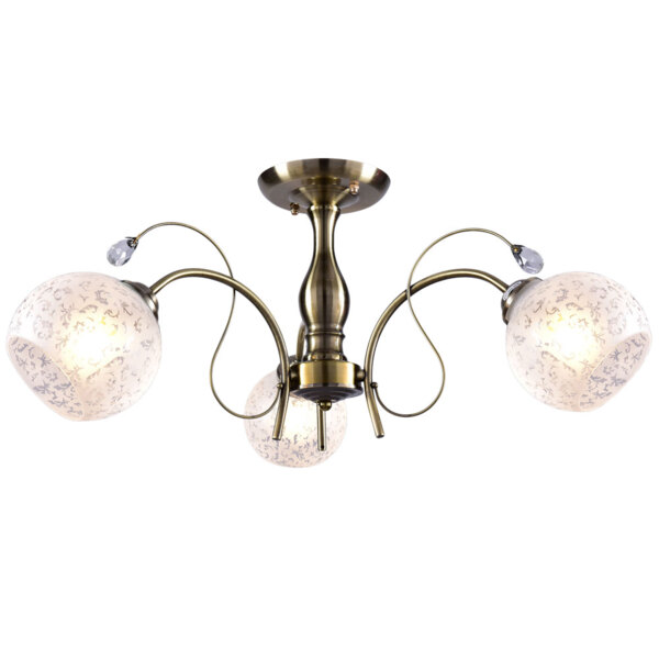 Фото Люстра потолочная россвет рс22377 ab/3c е27 3x60вт ip20