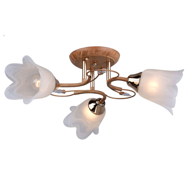 Фото Люстра потолочная россвет рс20184 wd+fg/3c е27 3x60вт ip20