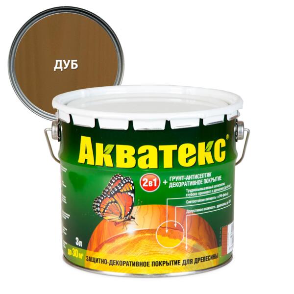 Фото Покрытие текстурное акватекс 3,0л дуб