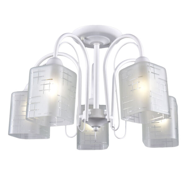 Фото Люстра потолочная россвет муссон рс21415 wt/5c е27 5x60вт ip20