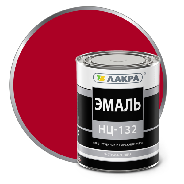 Фото Эмаль нц-132 0,7кг красный /лакра/