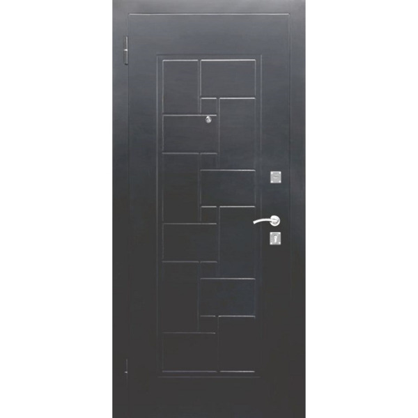 Фото Дверь входная dominanta серебро дуб шале белый царга 2050х860 левая