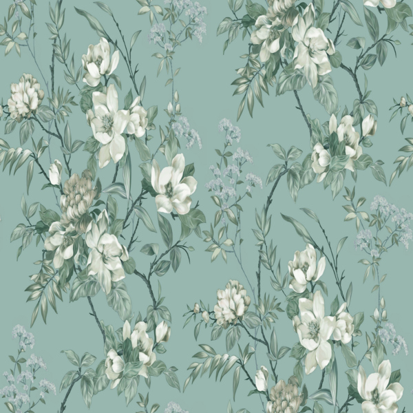 Фото Обои 60191-07 erismann tessa флизелин 1.06x10,05м флористика зеленый