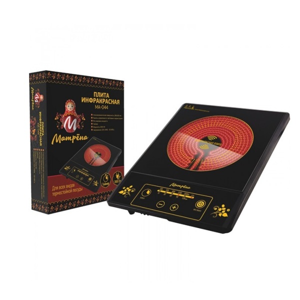 плитка инфракрасная 20квт 1 конфорка черная матрёна ма-044 291000₽