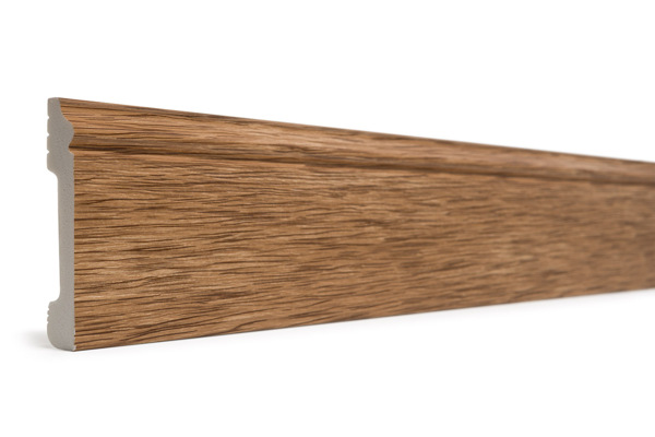 Фото Плинтус дюрополимер 80 мм вишня структурный decor-dizayn 005