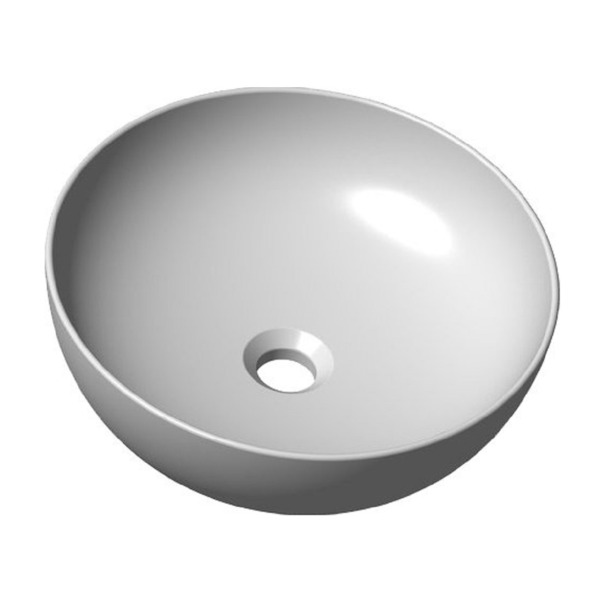 Фото Раковина накладная ravak uni 400 slim керамический белый xjx01140002