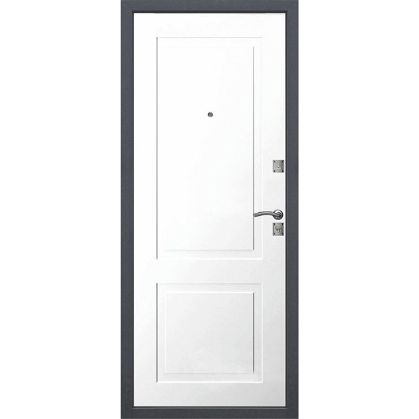 Фото Дверь входная dominanta муар ясень белый эмаль 2050х960 правая