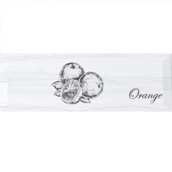 Фото Декор fruit laguna orange серый 10x30 50980