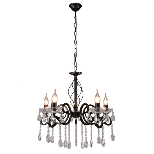 Фото Люстра подвесная россвет рс20910 bk/5p е14 5x60вт ip20