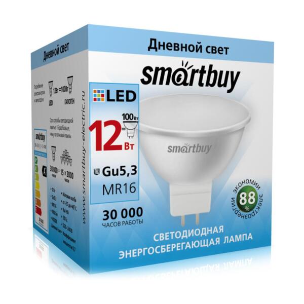 Фото Лампа светодиодная smartbuy led sbl-gu5_3-12-40k gu5.3 дисковая 12вт 4000к