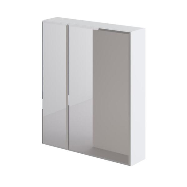 Фото Зеркальный шкаф итана white 60 600х146х700 (белый глянец)