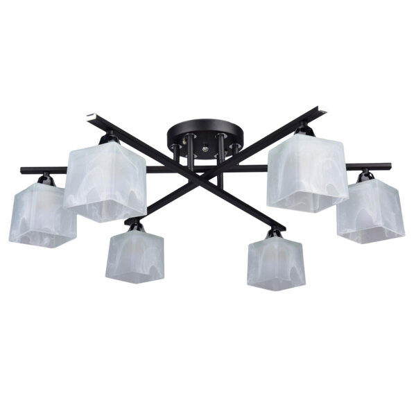 Фото Люстра потолочная россвет рс20700 bk+cr/6c е27 6x60вт ip20