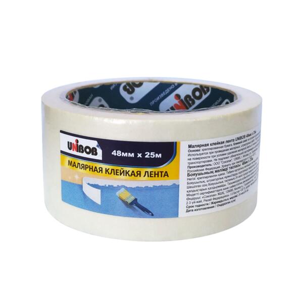 Фото Клейкая лента Unibob малярная 48мм х 25м