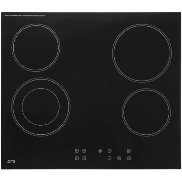 панель варочная черная электрическая ore cs60 4 конфорки стеклокерамика