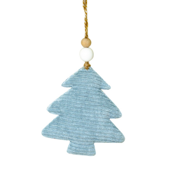 Фото Новогоднее подвесное украшение мягкая голубая елочка из полиэстера / 9x2x8,5см арт.82627