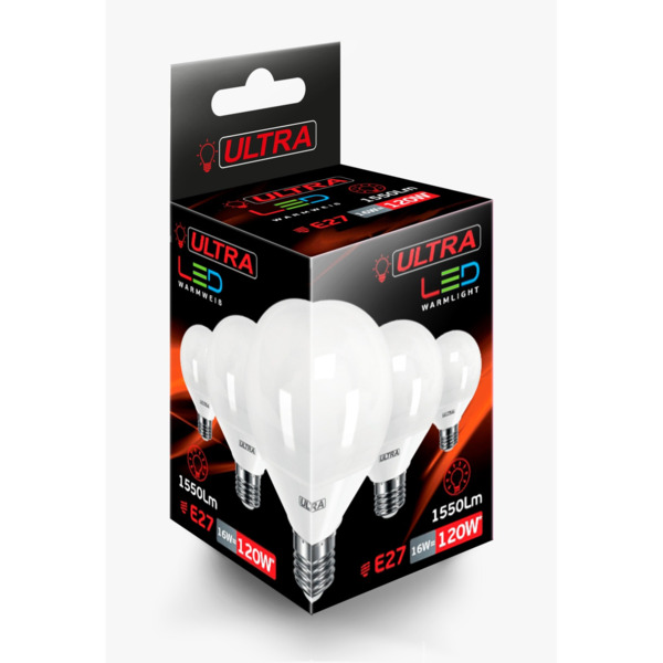 Фото Лампа светодиодная ultra е27 шар 16вт 3000к 5055268048061