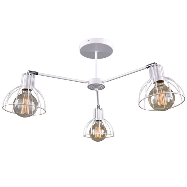 Фото Люстра потолочная россвет рс21077 wt+cr/3c е27 3x60вт ip 20