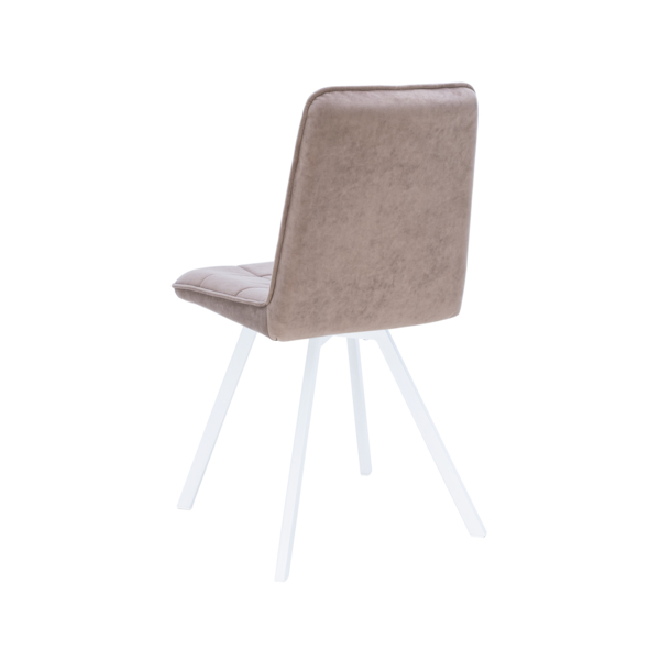 Фото Стул leset норман, металл белый, ткань латте