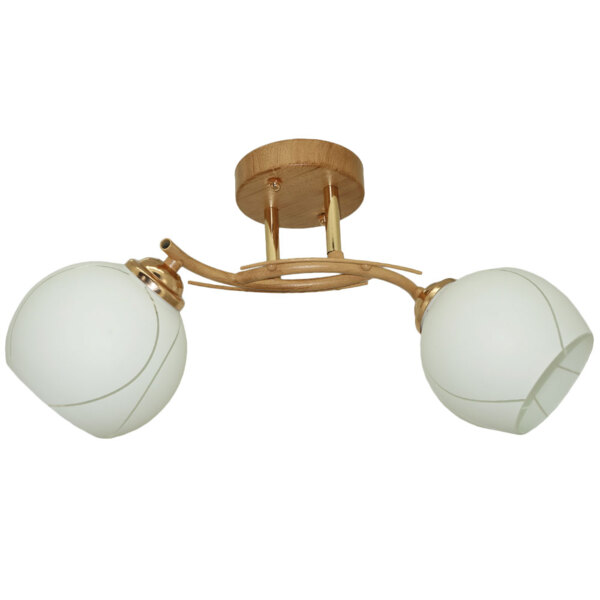 Фото Люстра потолочная россвет рс20731 wd+fg/2c е27 2x60вт ip20